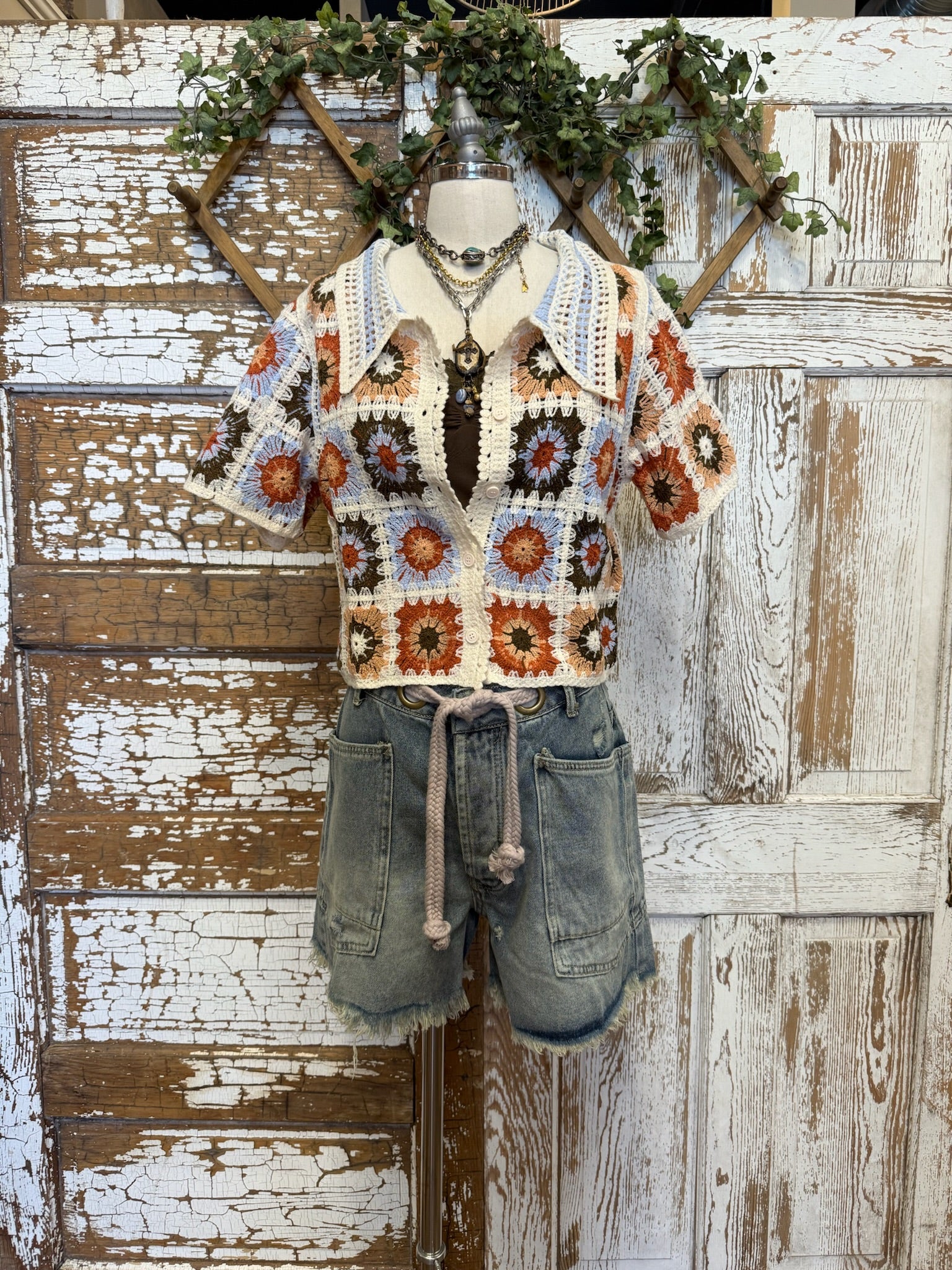 denim shorts with raw hemline