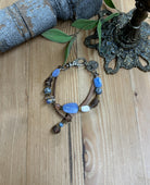 handmade blue beaded bracelet