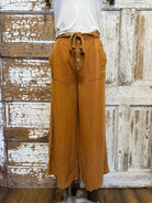 Button wide leg flowy pants