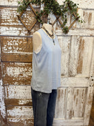 Sky blue women's boutique tank