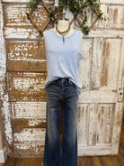 Sky blue women's boutique tank