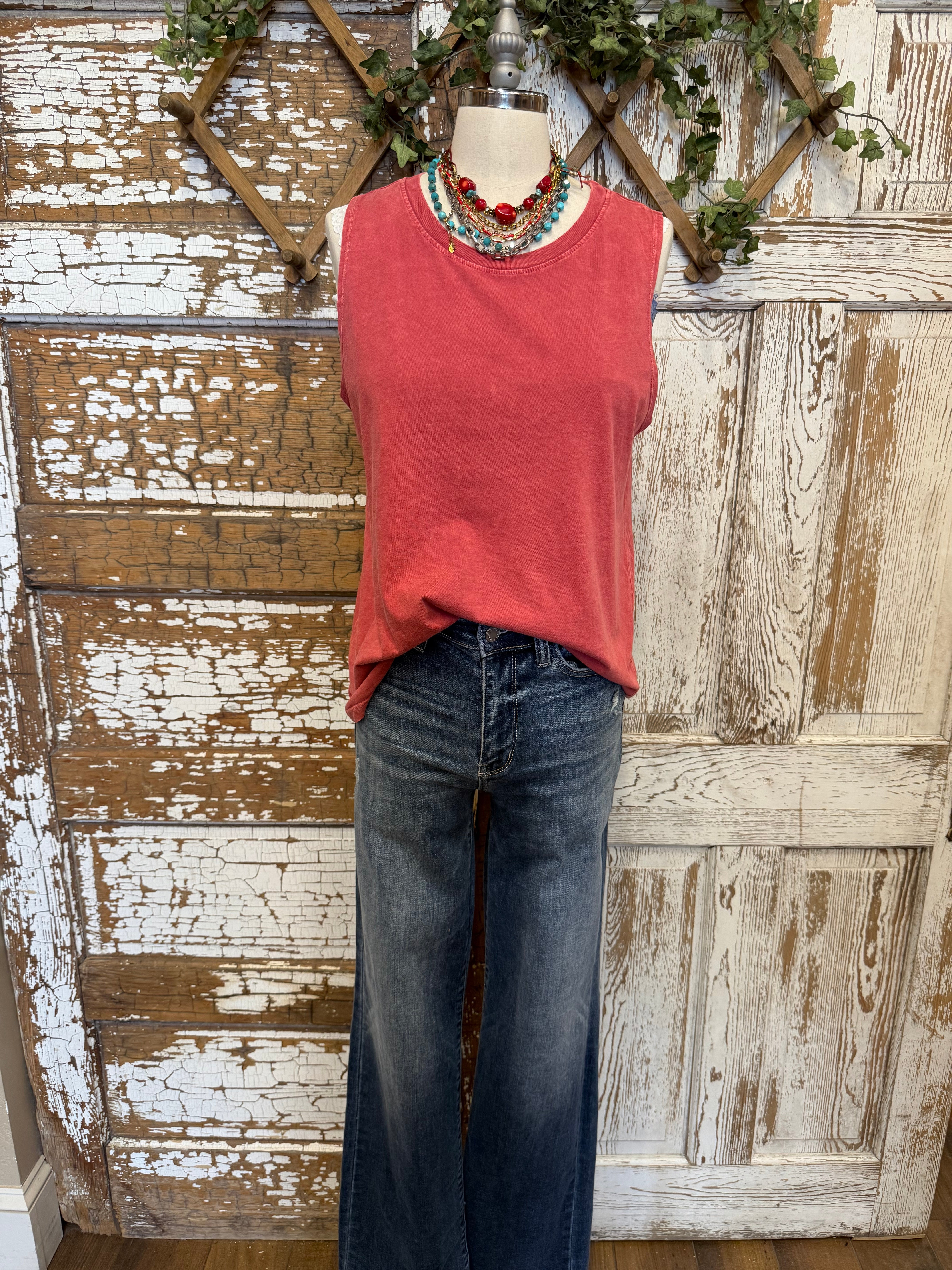 boutique barn red tank top