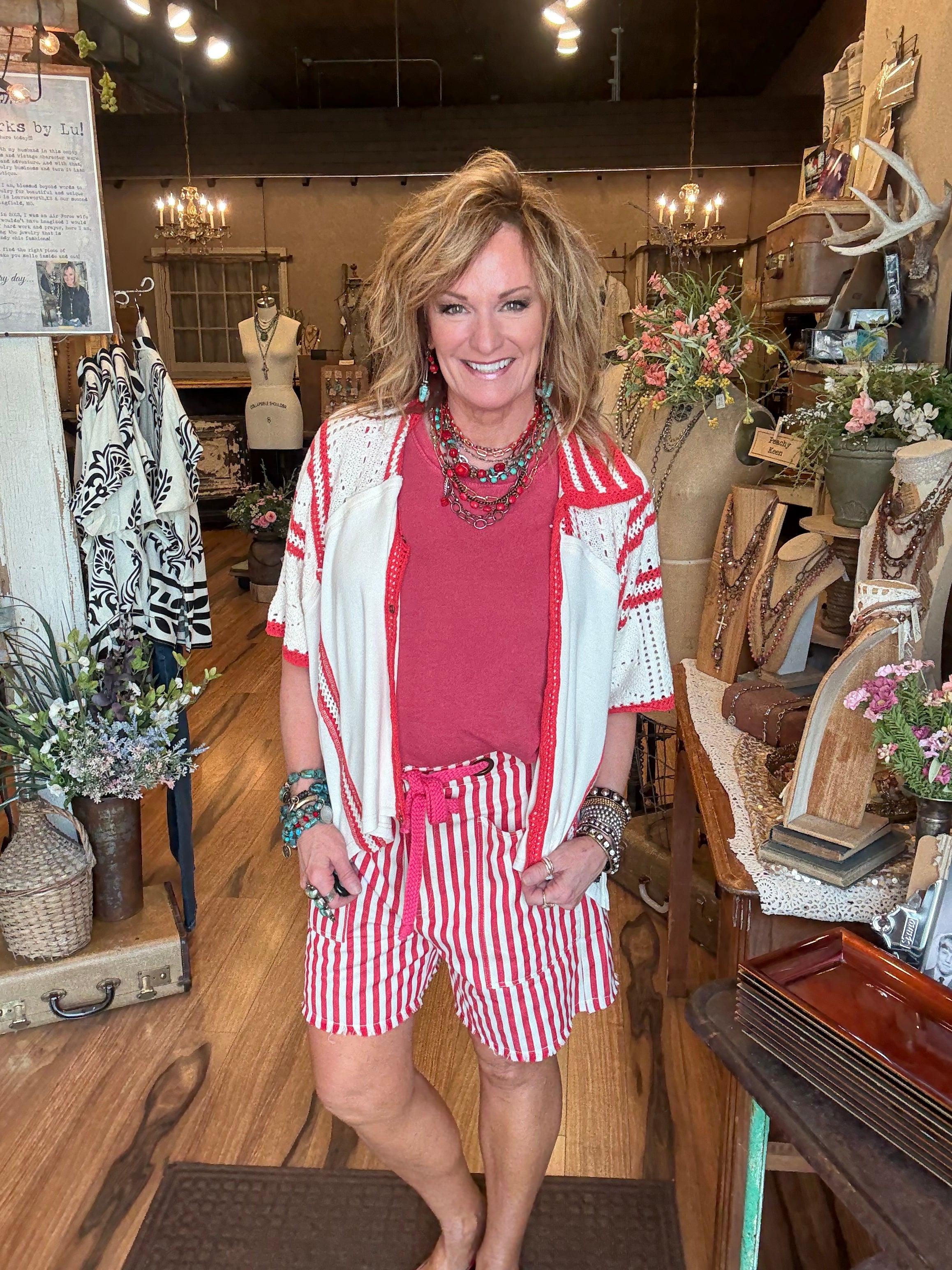 boutique barn red tank top