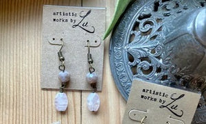 Handmade earrings with natural gemstones