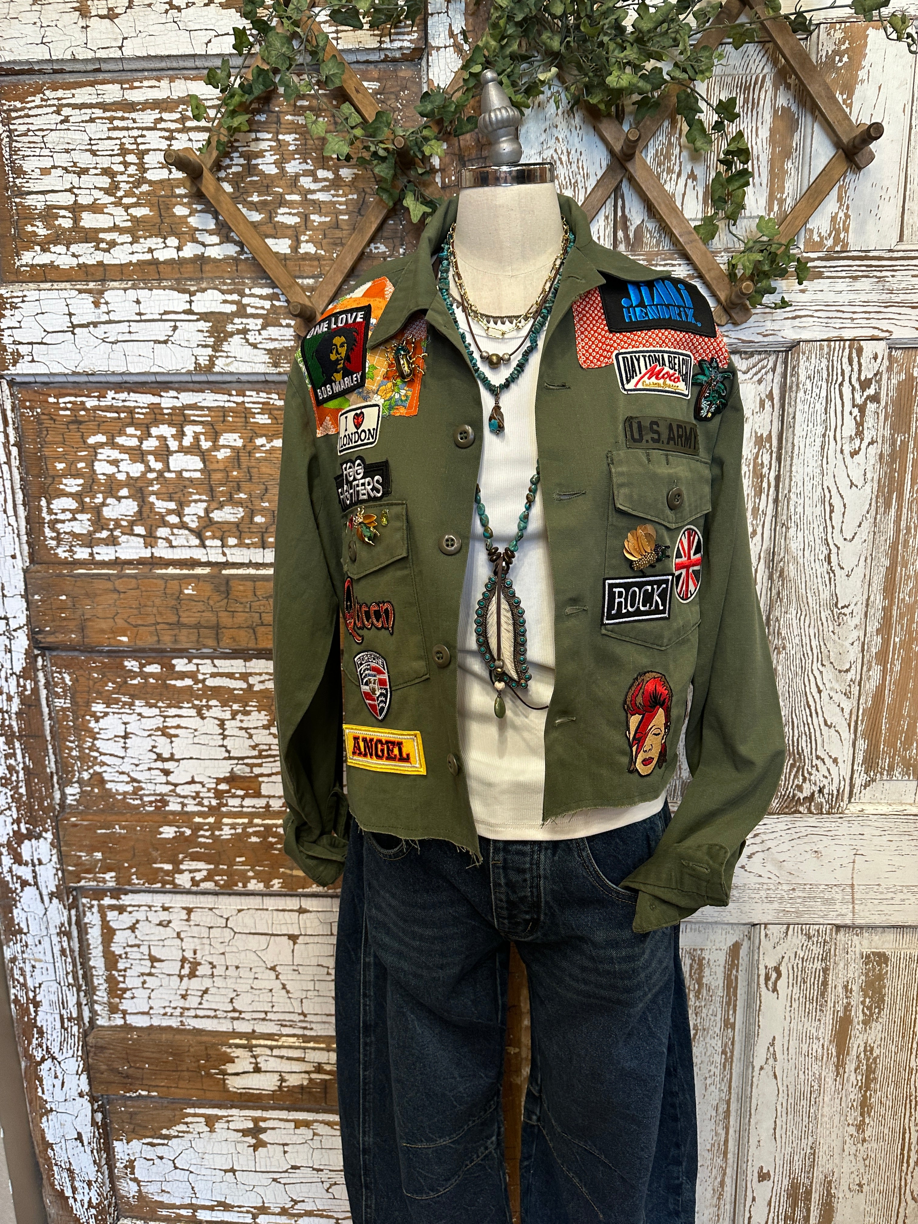 【希少】RECON military jacket money print 希少】RECON military jacket money print