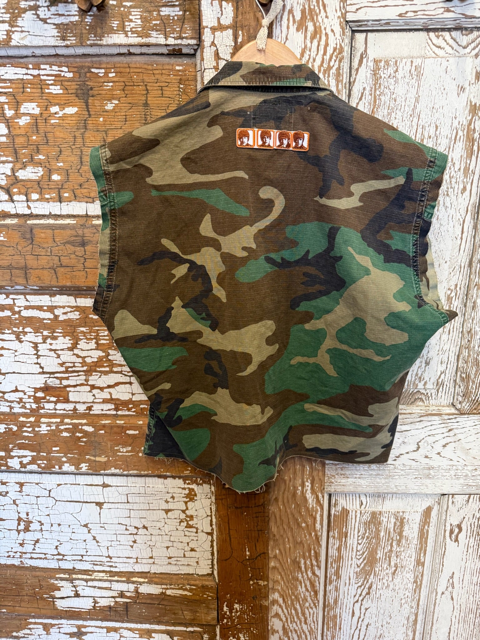 Lu Vintage Camo Patch Vest – Artistic Works By Lu