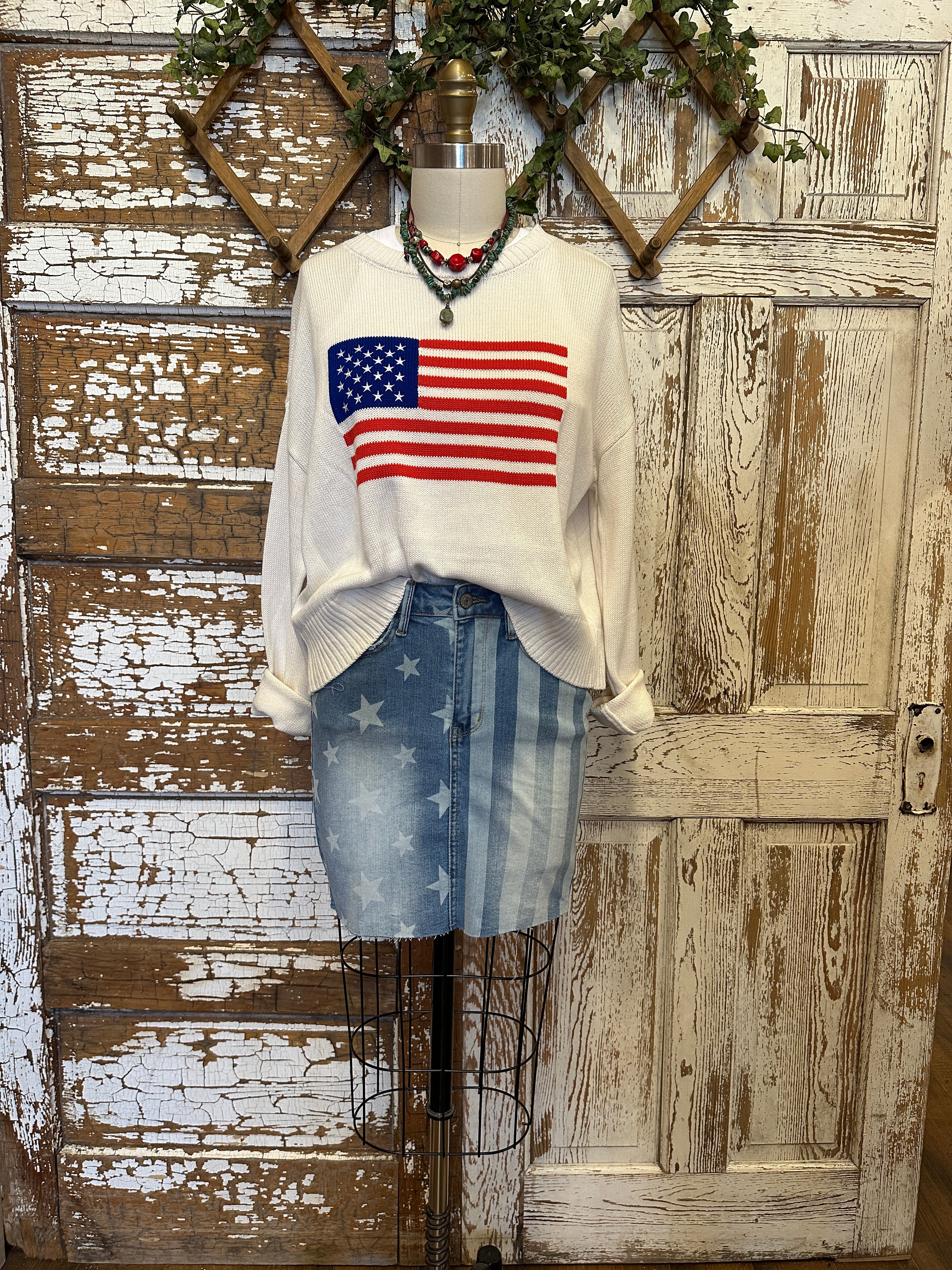 American Flag Sweater