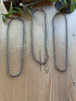 Antique Silver Dimond Cut Layering Chain