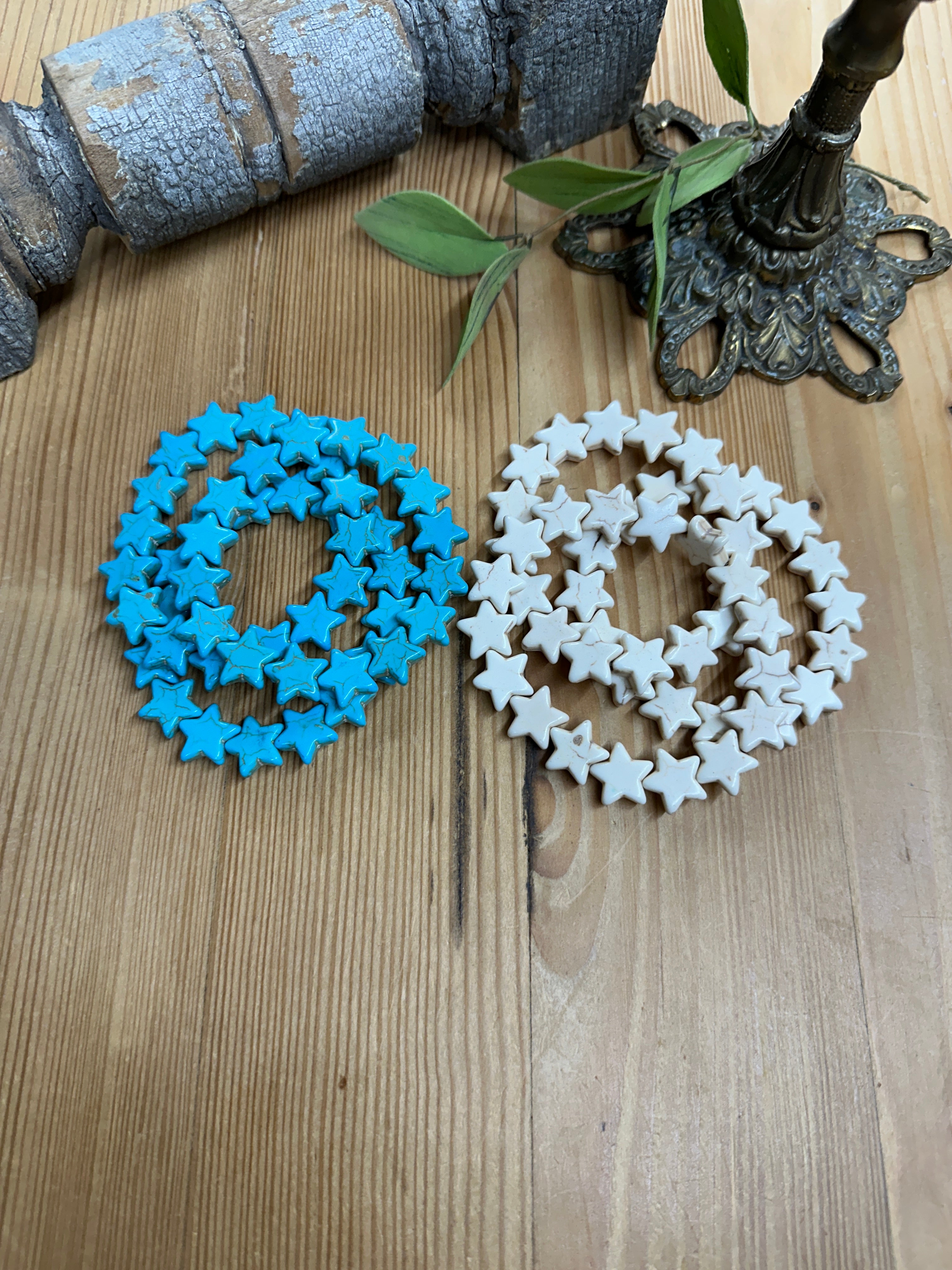handmade blue and white star bracelets 