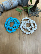 handmade blue and white star bracelets 