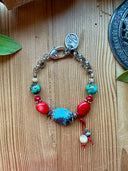 Reckless in Red Turquoise Chunk Bracelet – Artistic Works By Lu