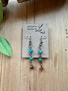 Bejeweled Gems Rosary Earrings