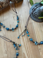 Indigo Lace Short Beaded Necklace