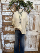 cream popover top with buttons