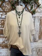 cream popover top with buttons