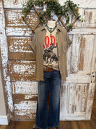 Button up sandstone boutique blouse