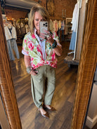 Olive barrel women's pants