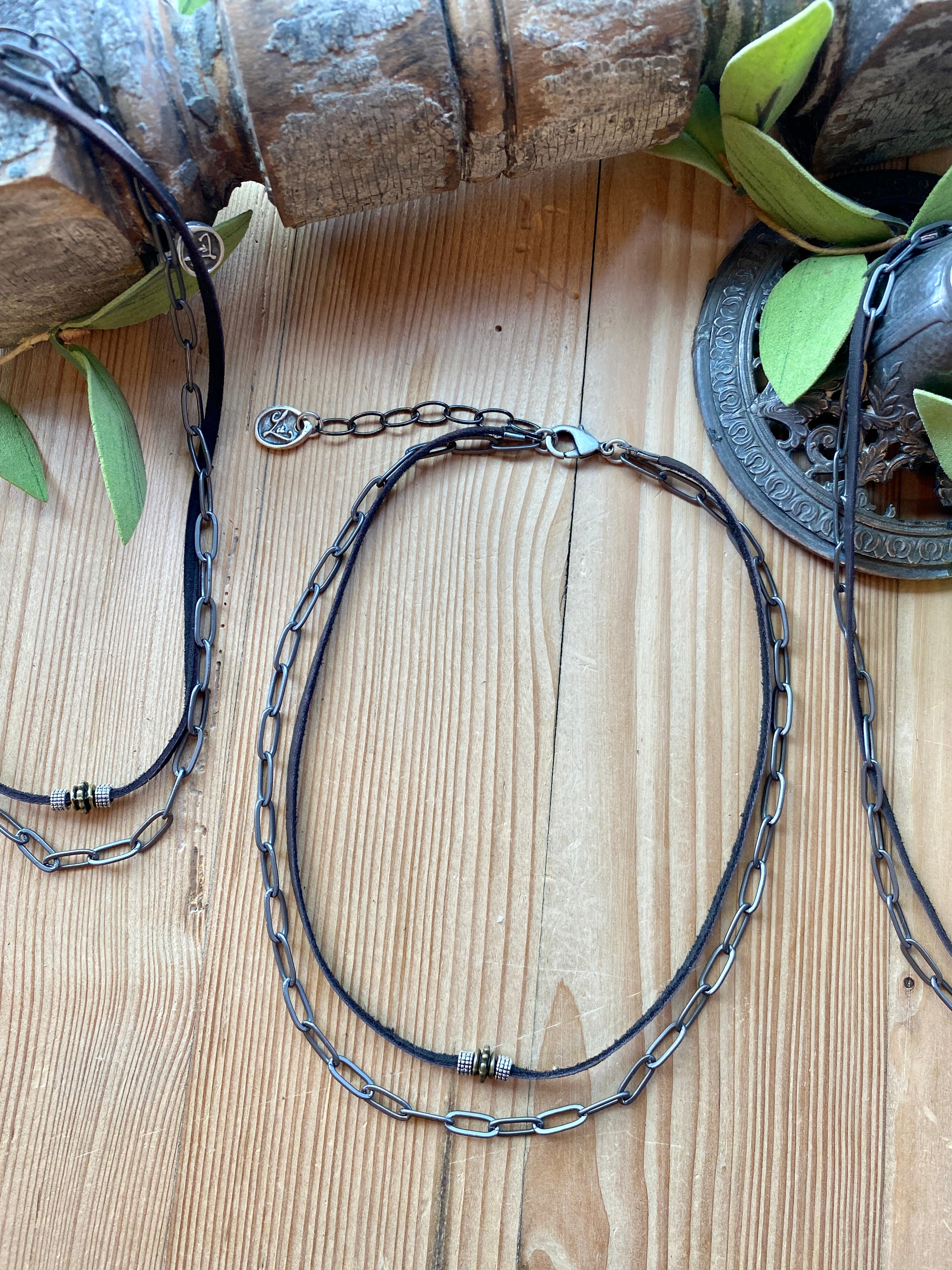Urban Metal & Leather Necklace