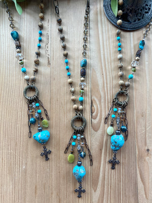 Twisted Turquoise Couture Necklace