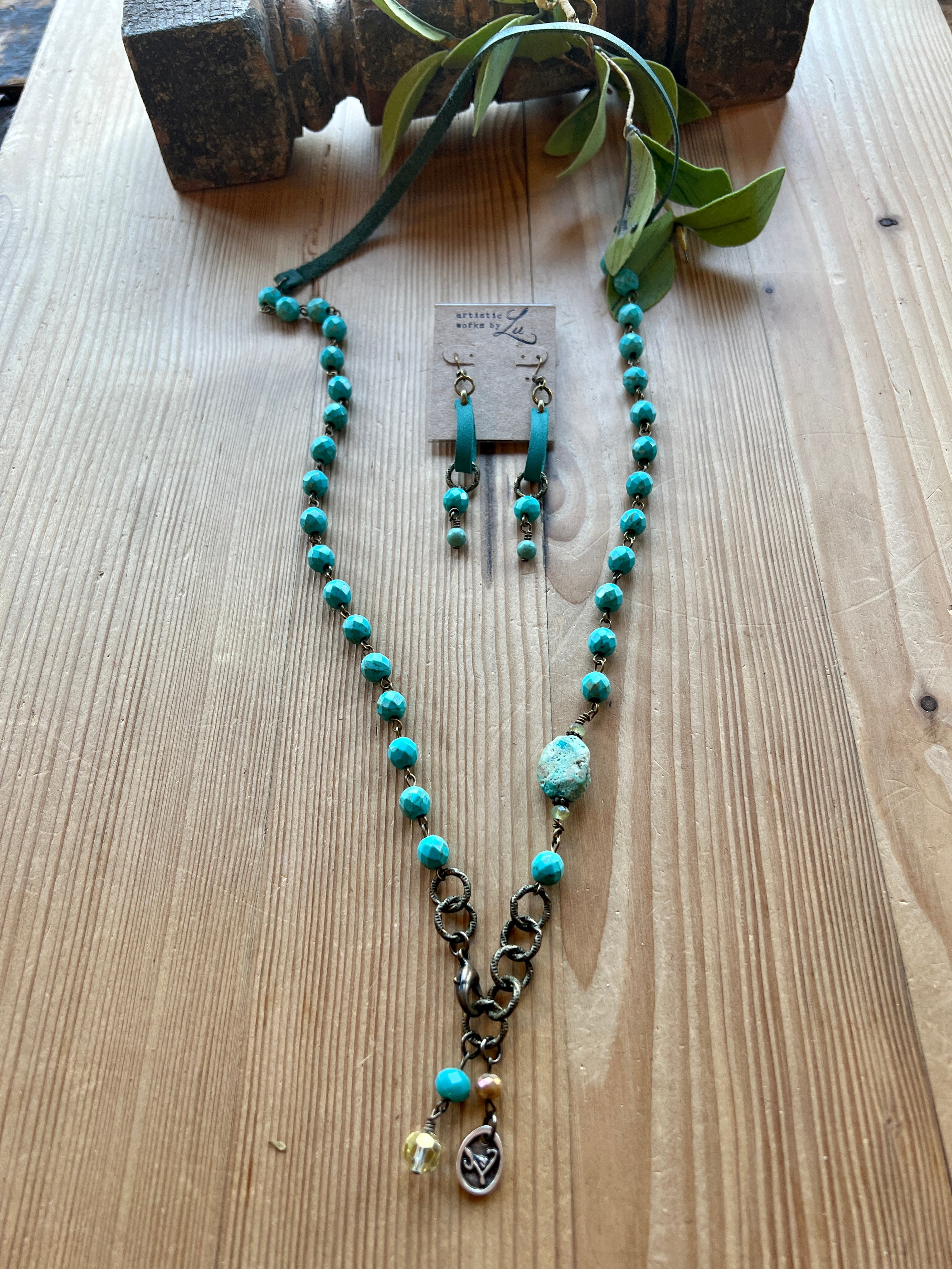 Twisted Turquoise Interchangeable Necklace