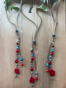 Rocking Red Lariat Necklace