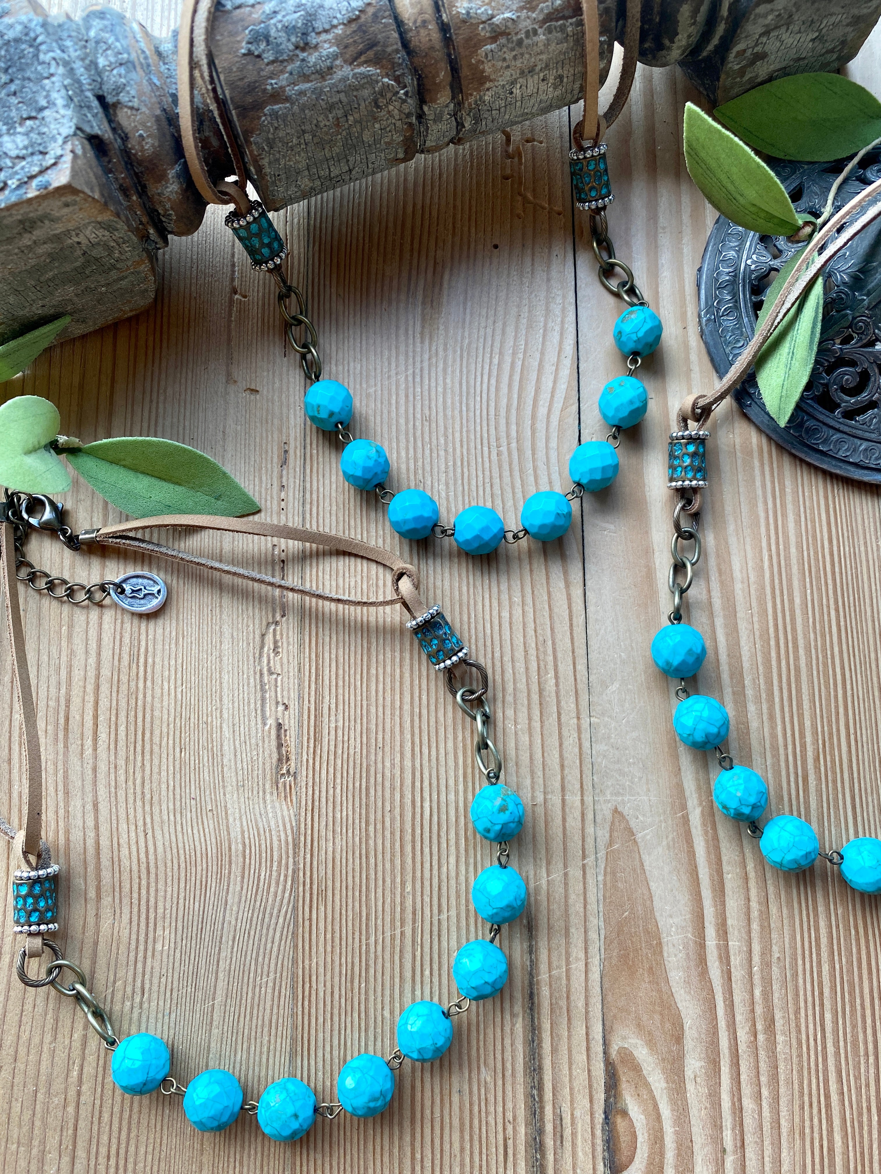 Bossy Brights Short Turquoise Necklace